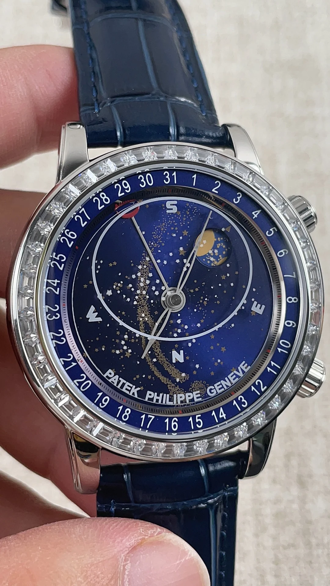 Patek Philippe Starry Sky Collection — photographed off the sweep