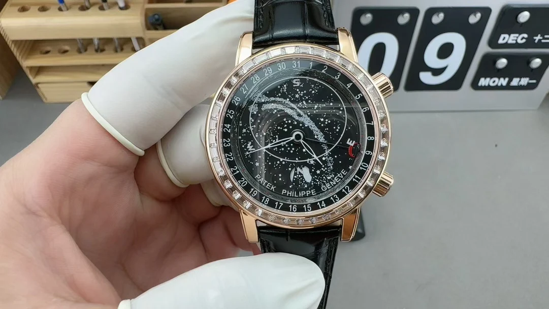 Patek Philippe Starry Sky — photographed off the sweep