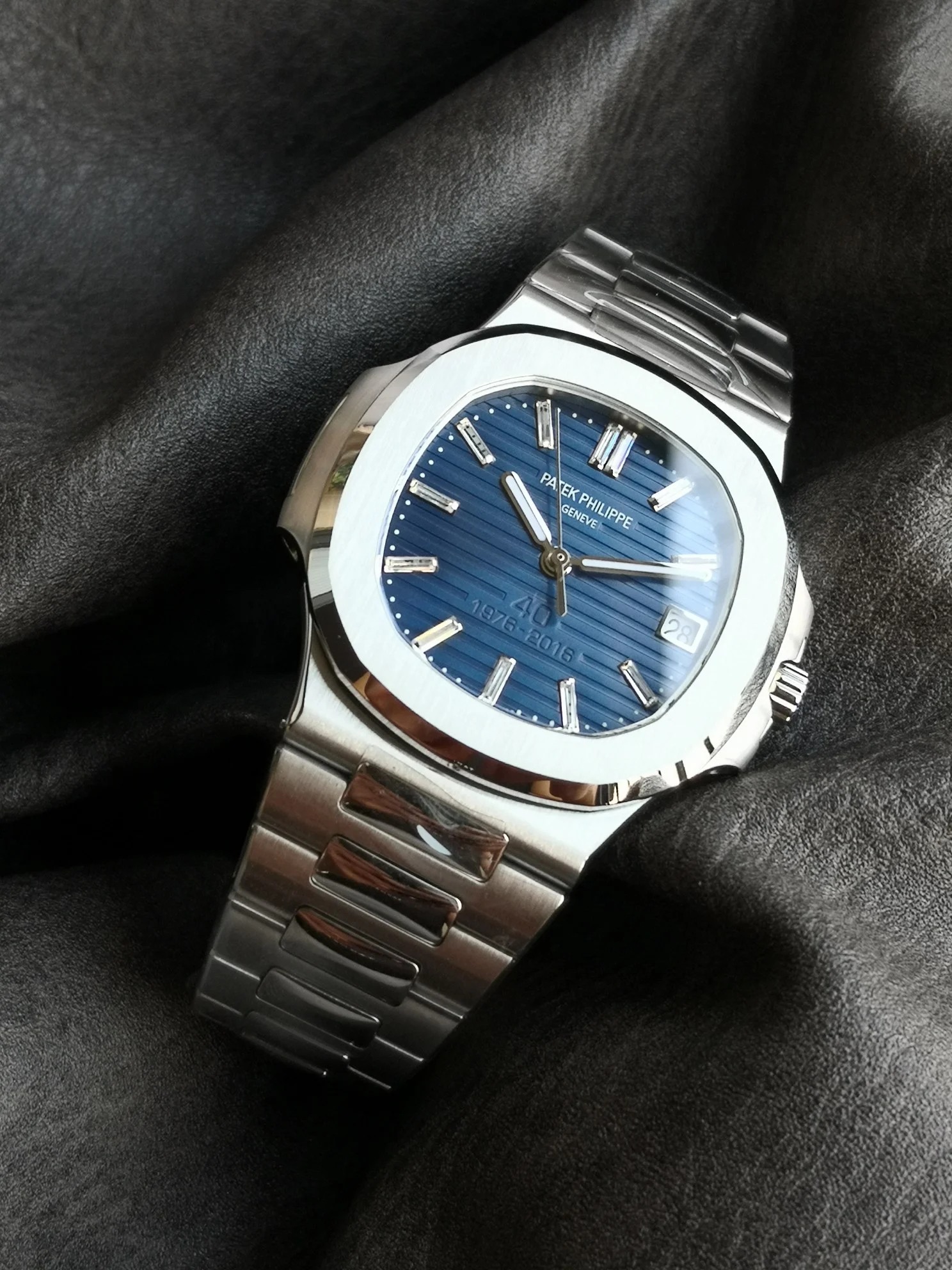 Patek Philippe Steel 5711 — photographed off the sweep