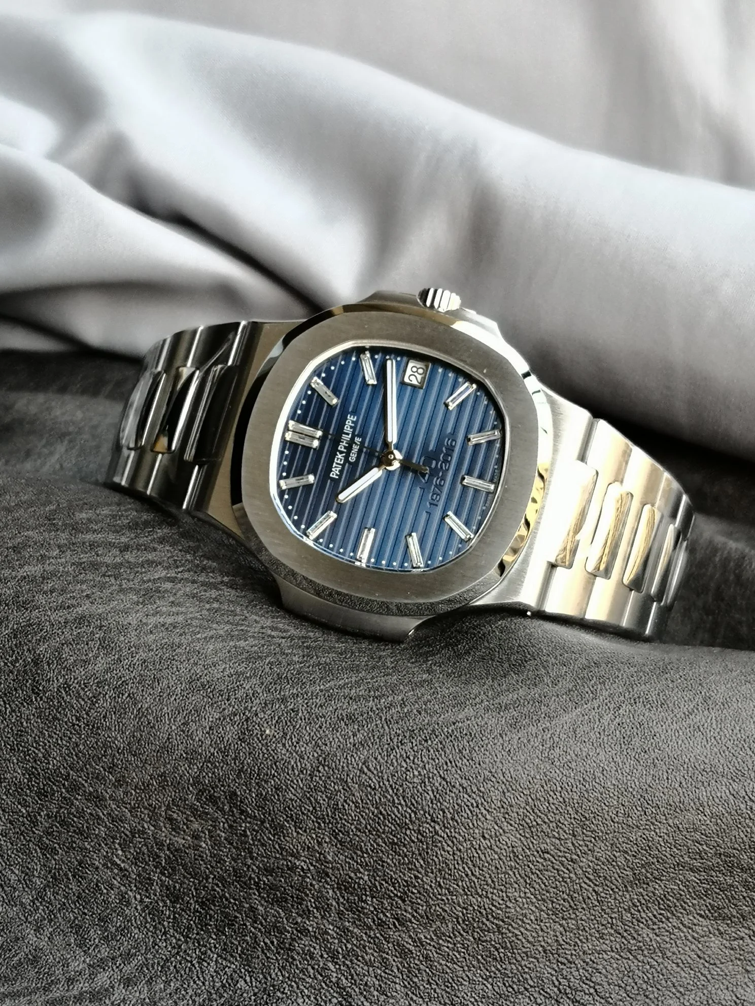 Patek Philippe Steel 5711 — photographed off the sweep