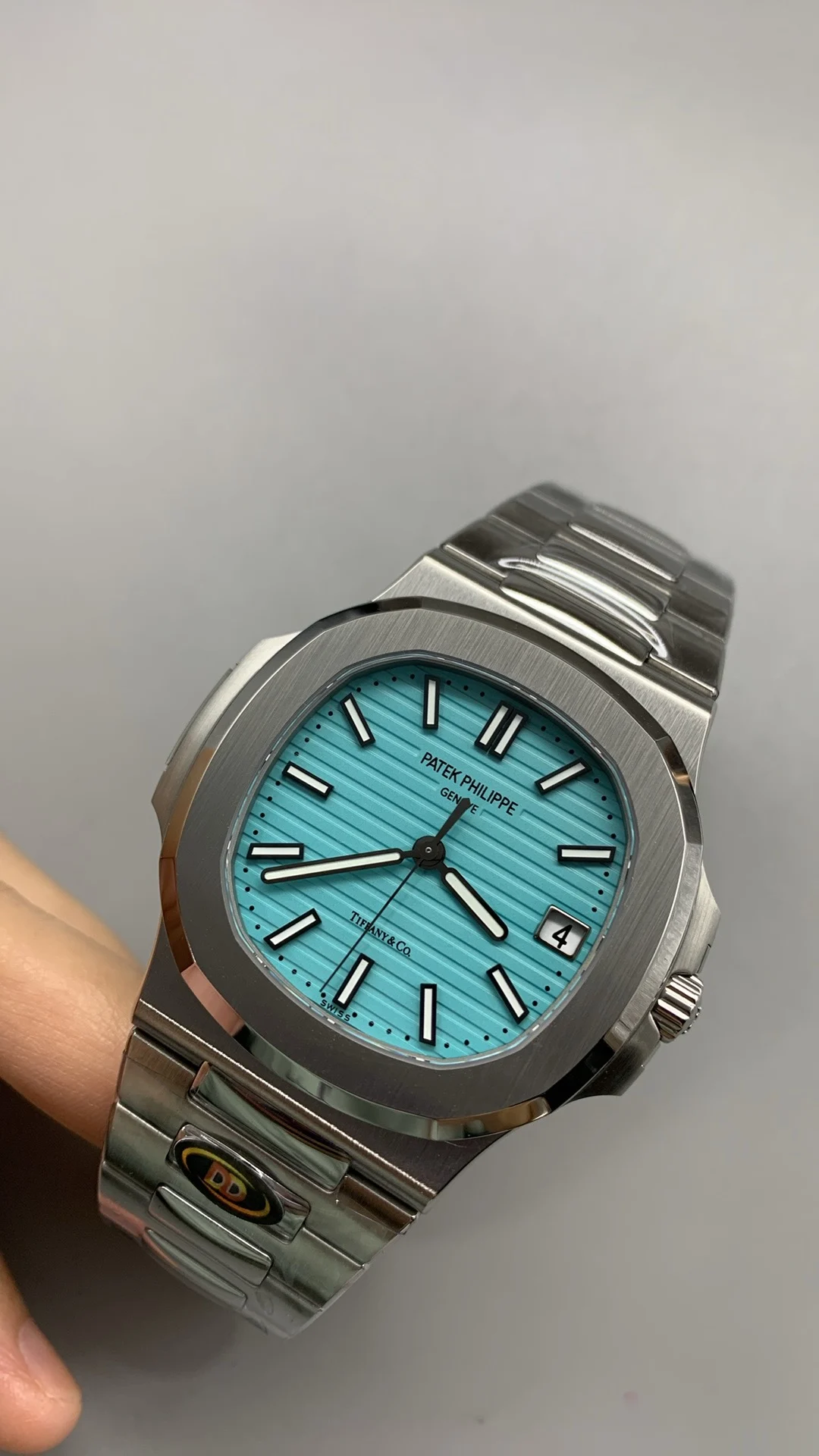 Patek Philippe Tiffany Blue Dial 5711 — photographed off the sweep