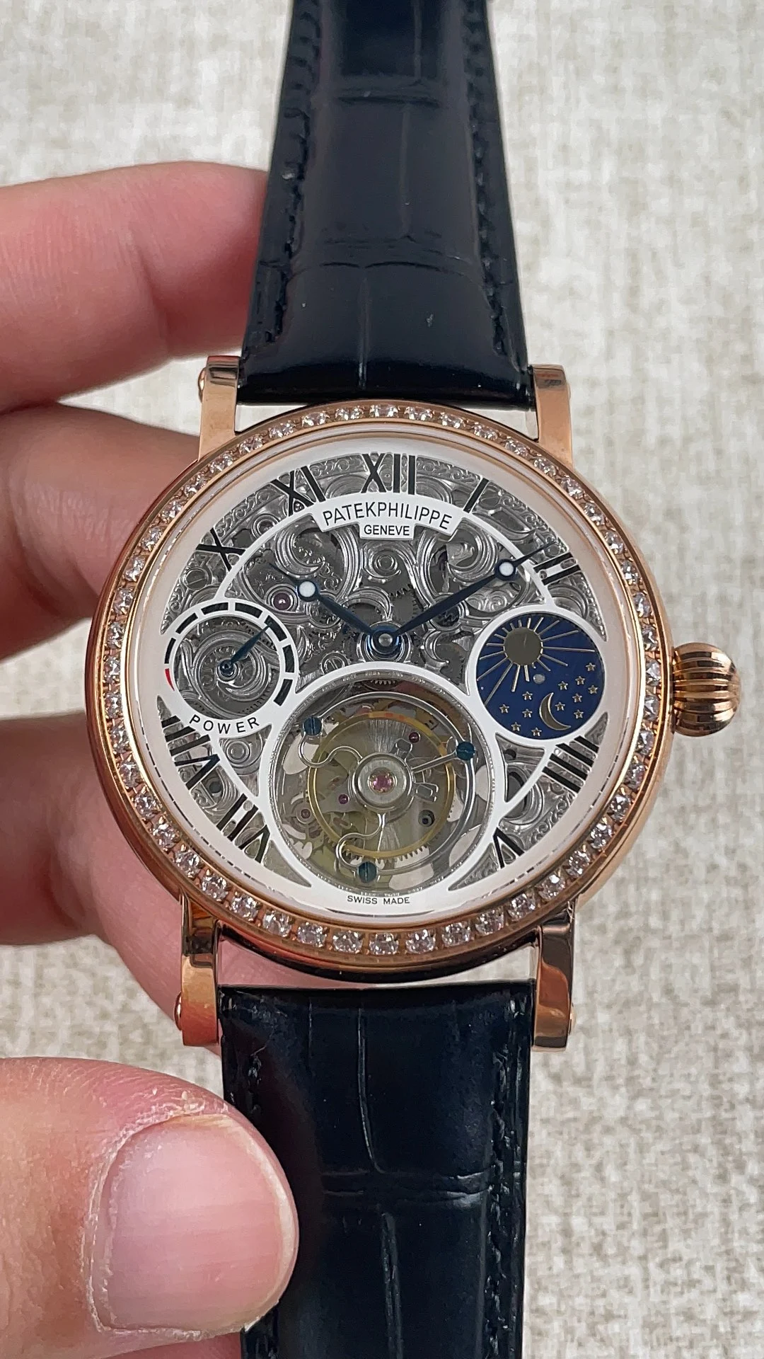 Patek Philippe Tourbillon — photographed off the sweep