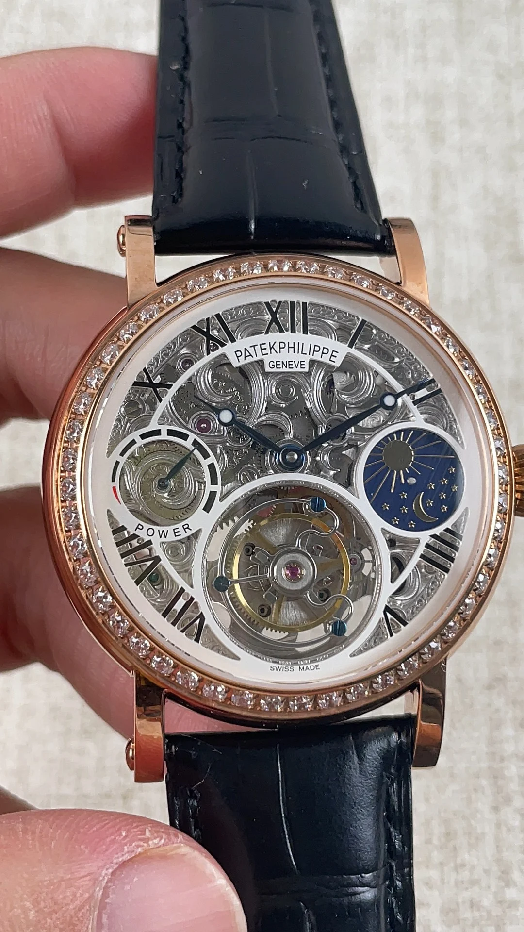 Patek Philippe Tourbillon — photographed off the sweep