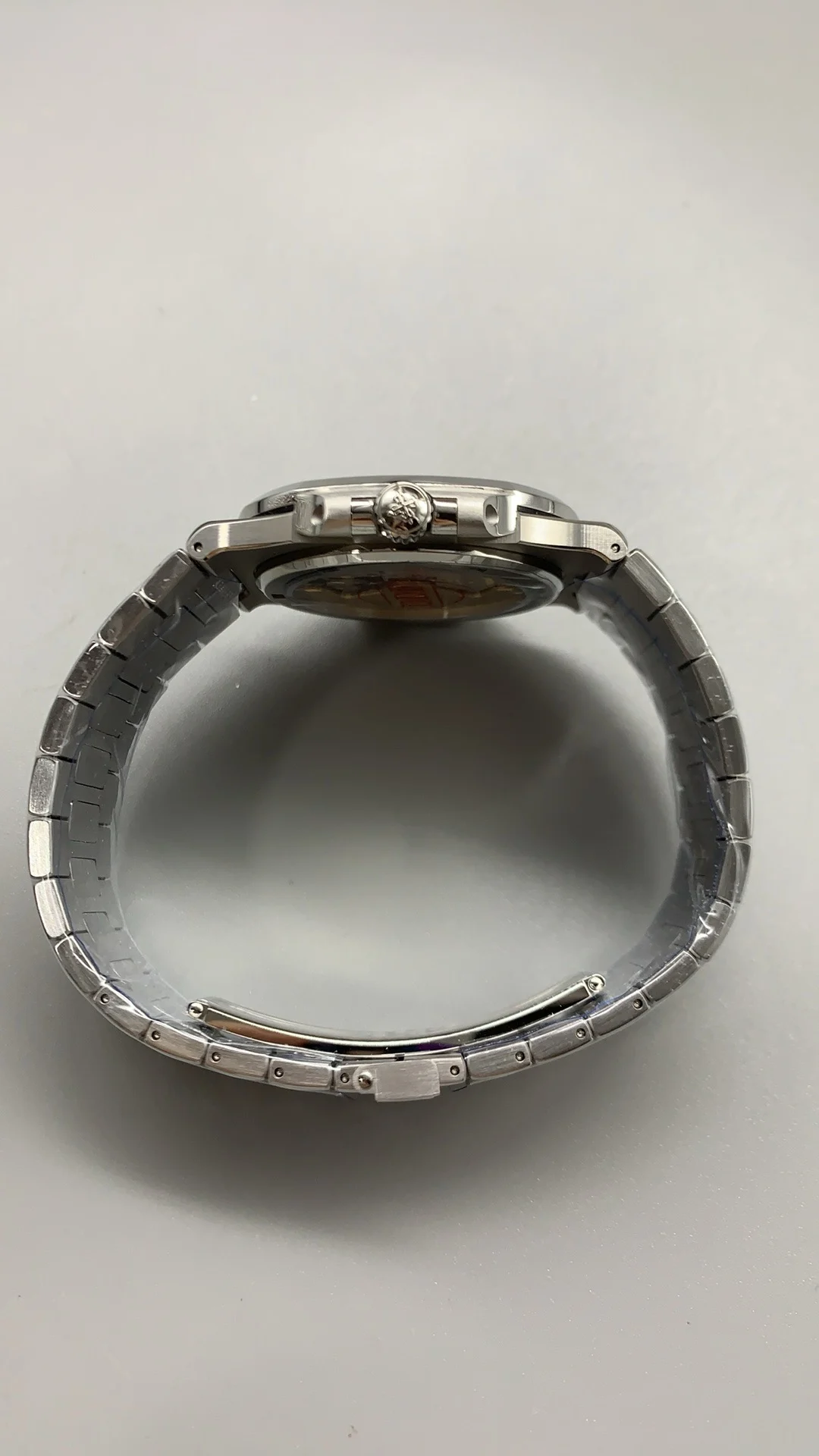 Patek Philippe White Dial 5711 — photographed off the sweep