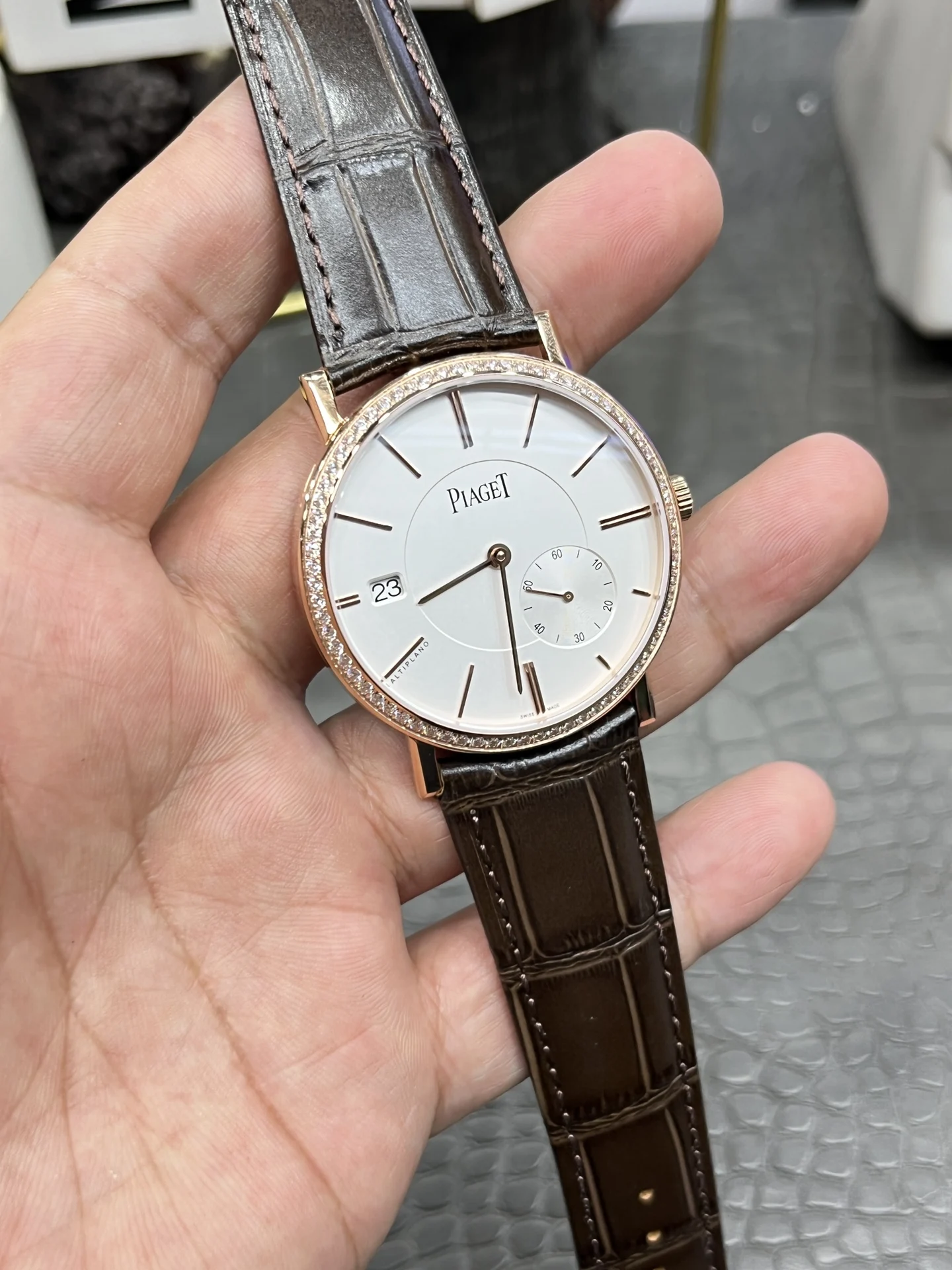 Piaget Altiplano — photographed off the sweep