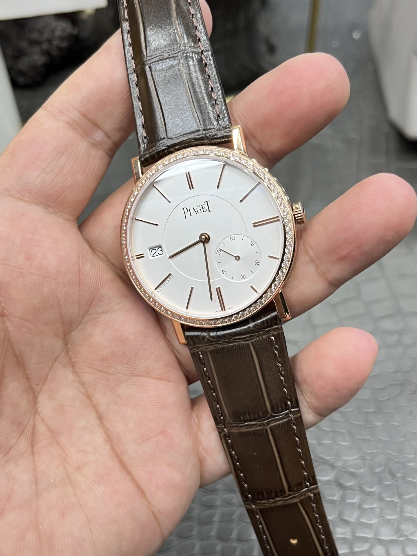 Piaget Altiplano — photographed off the sweep