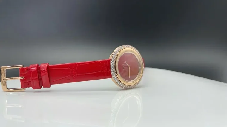 Piaget Rose Gold Silver Dial Diamond-Set 34mm