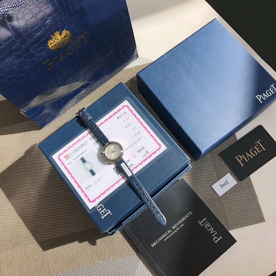 Piaget Steel Blue Dial — photographed off the sweep