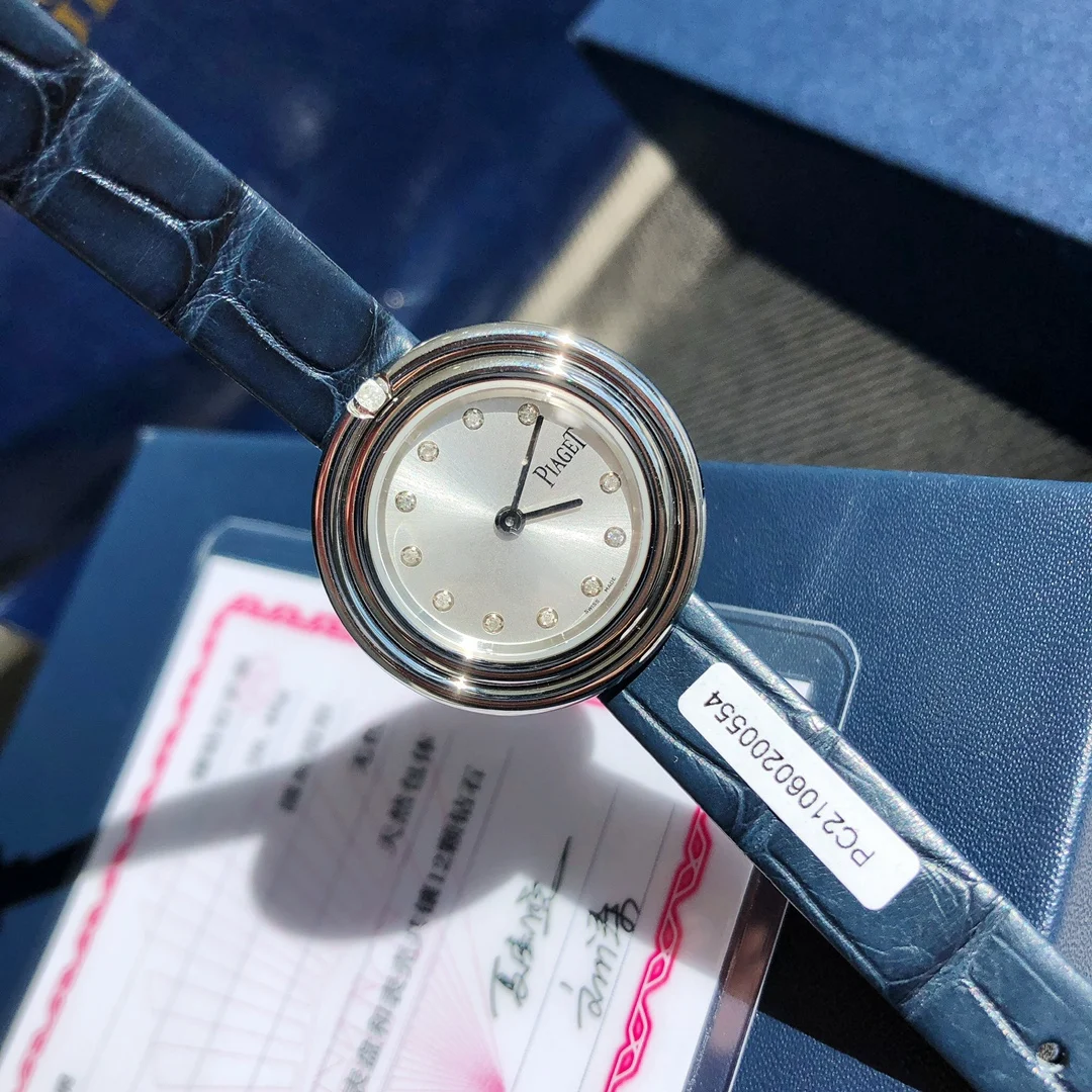 Piaget Steel Blue Dial — photographed off the sweep