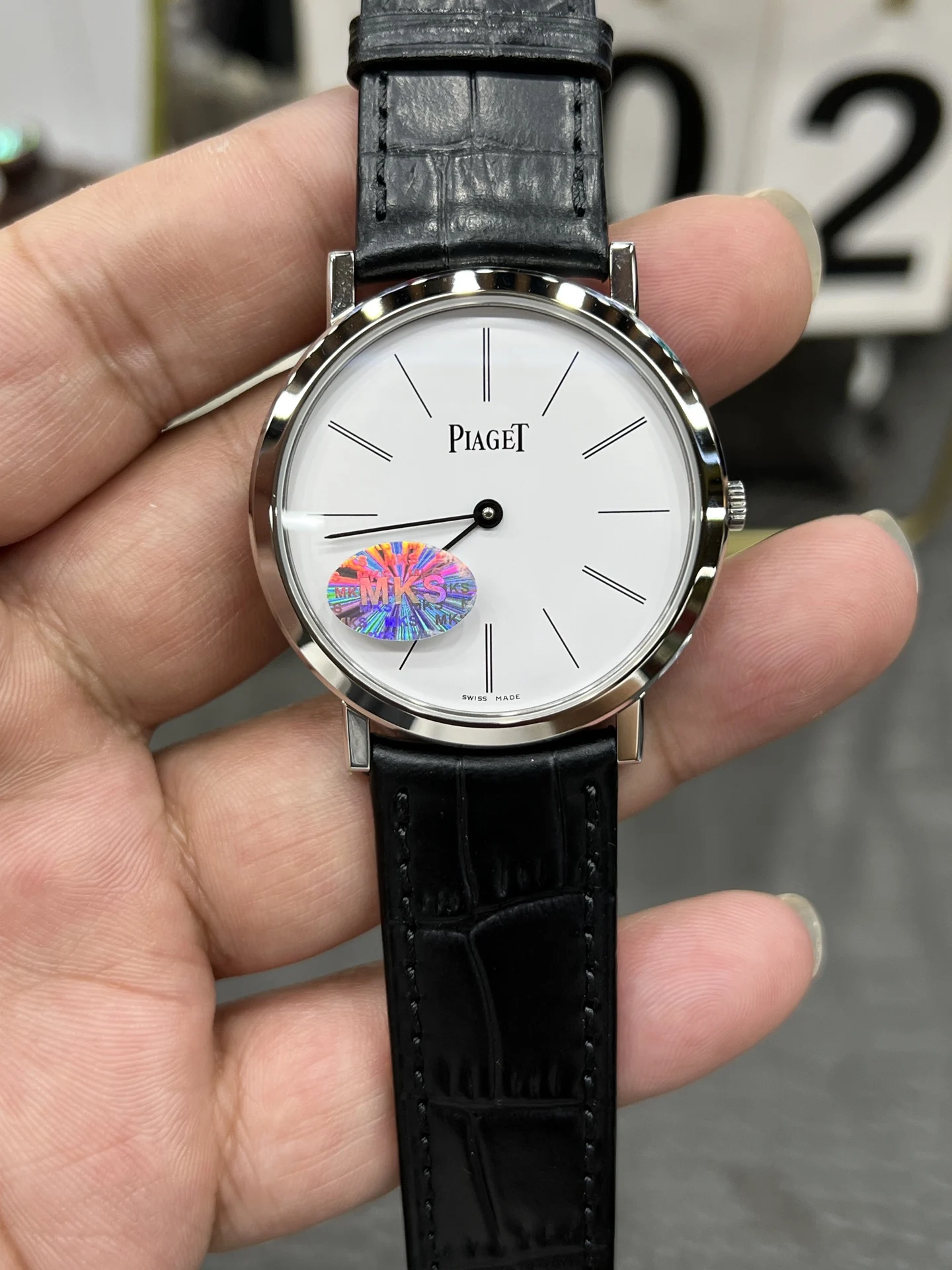 Piaget ultra-thin watch — photographed off the sweep