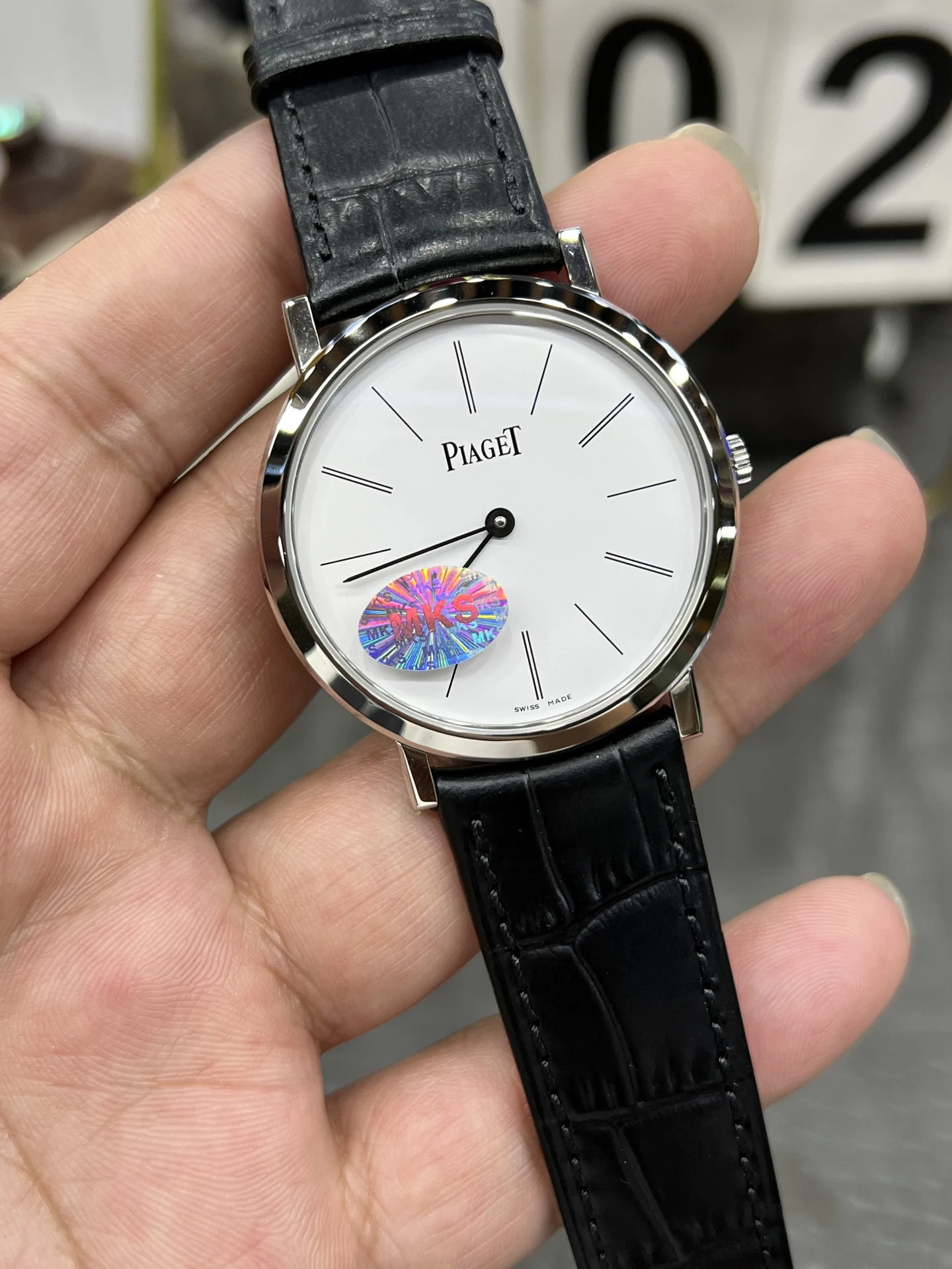 Piaget ultra-thin watch — photographed off the sweep