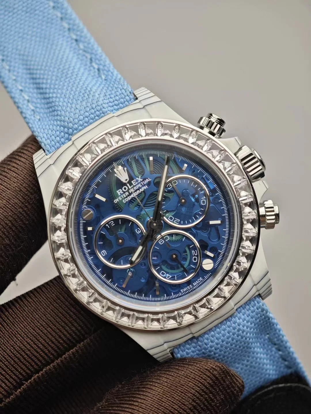 PPM Modified Fiber Blue and White Diamond