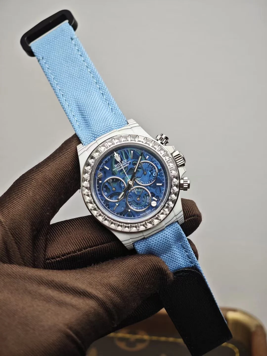 PPM Modified Fiber Blue and White Diamond — photographed off the sweep
