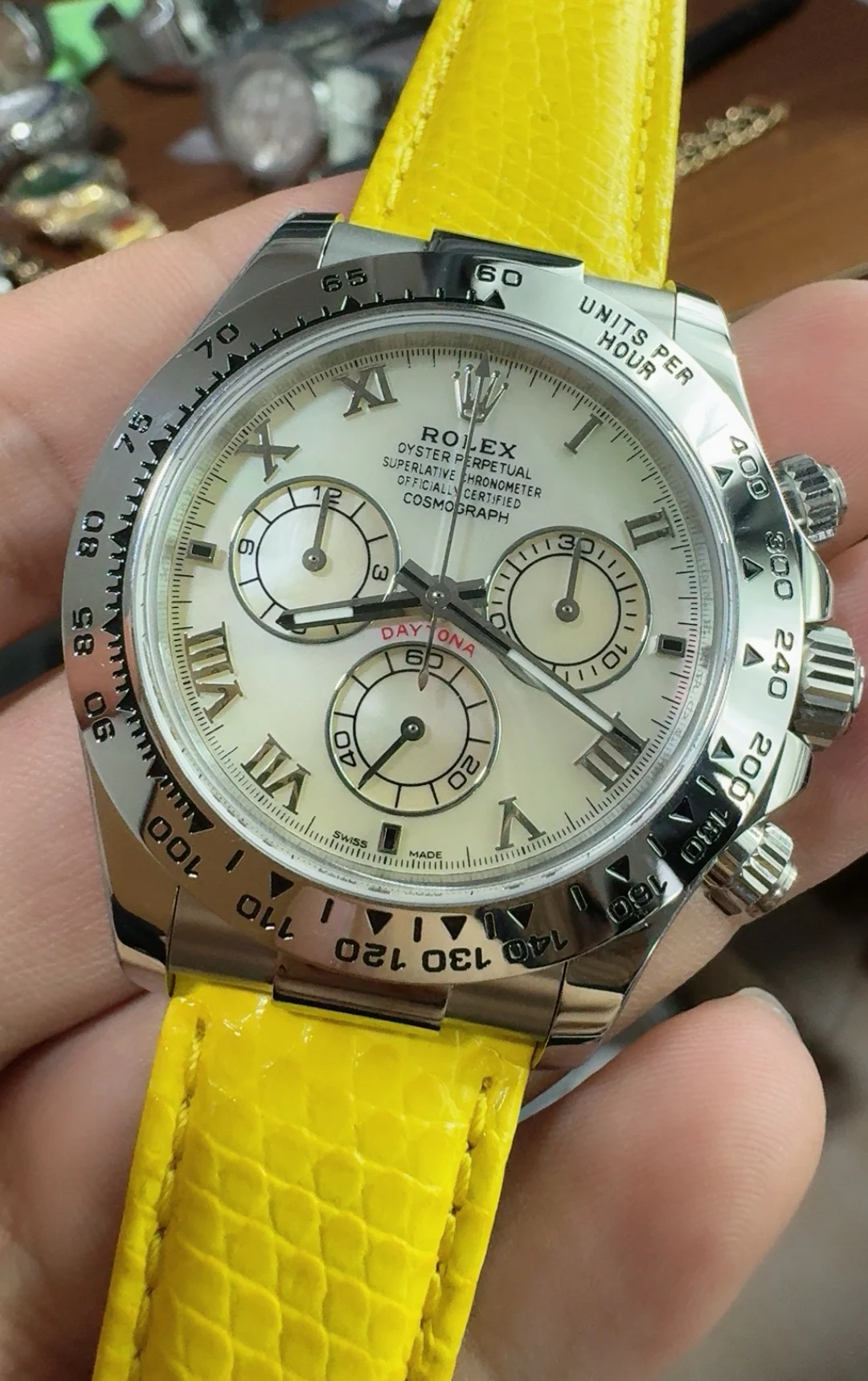 PPM, Yellow Beauty, 4130, MOP — photographed off the sweep
