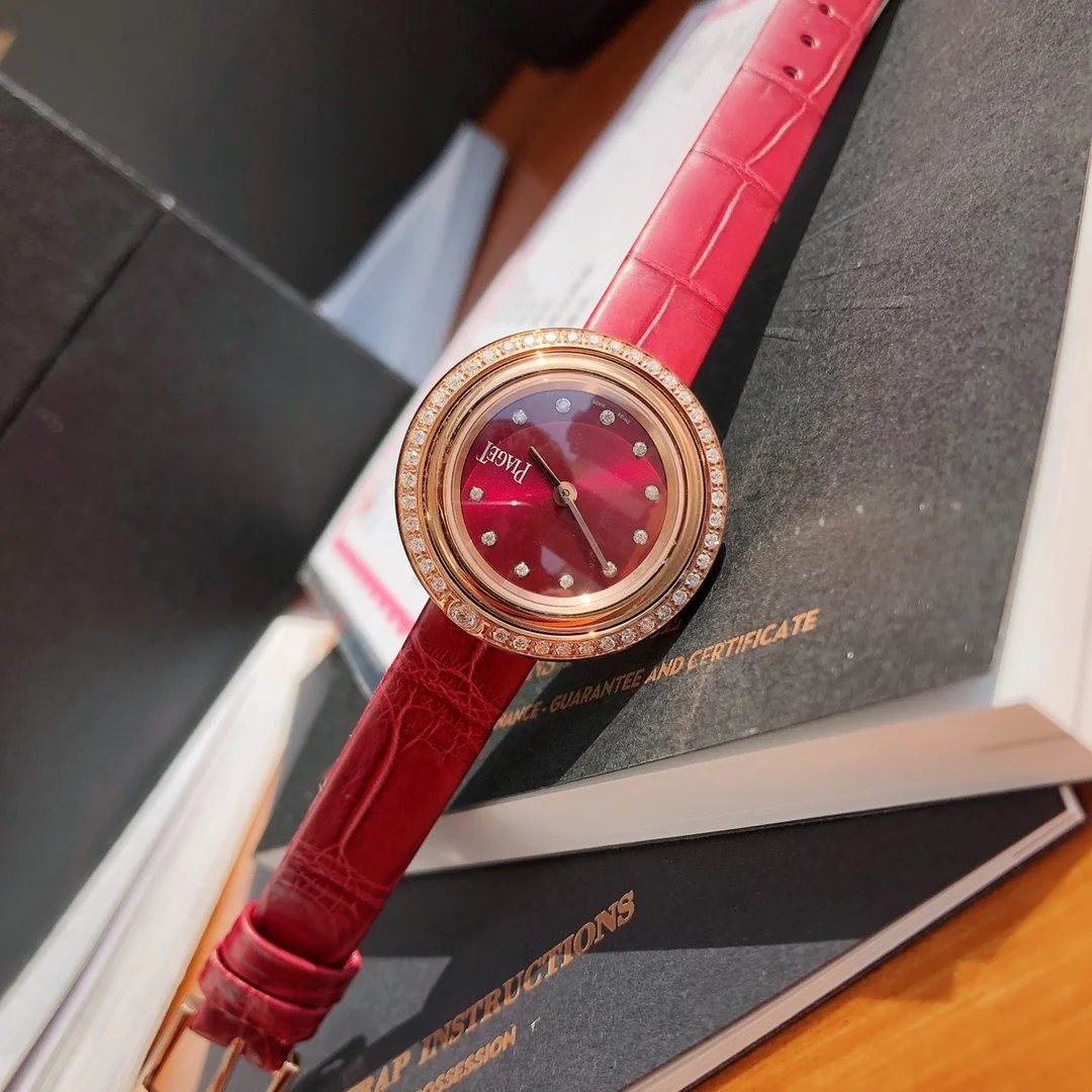 Red agate dial — photographed off the sweep