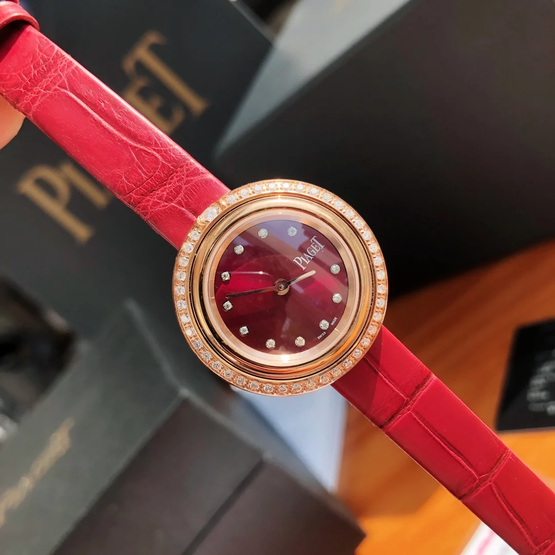 Red agate dial — photographed off the sweep