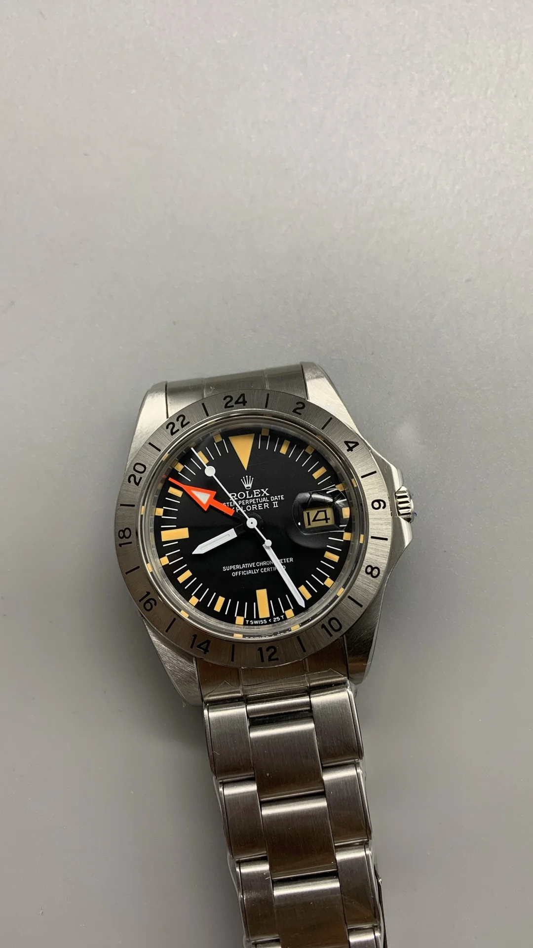 Retro Rolex, GMT — photographed off the sweep