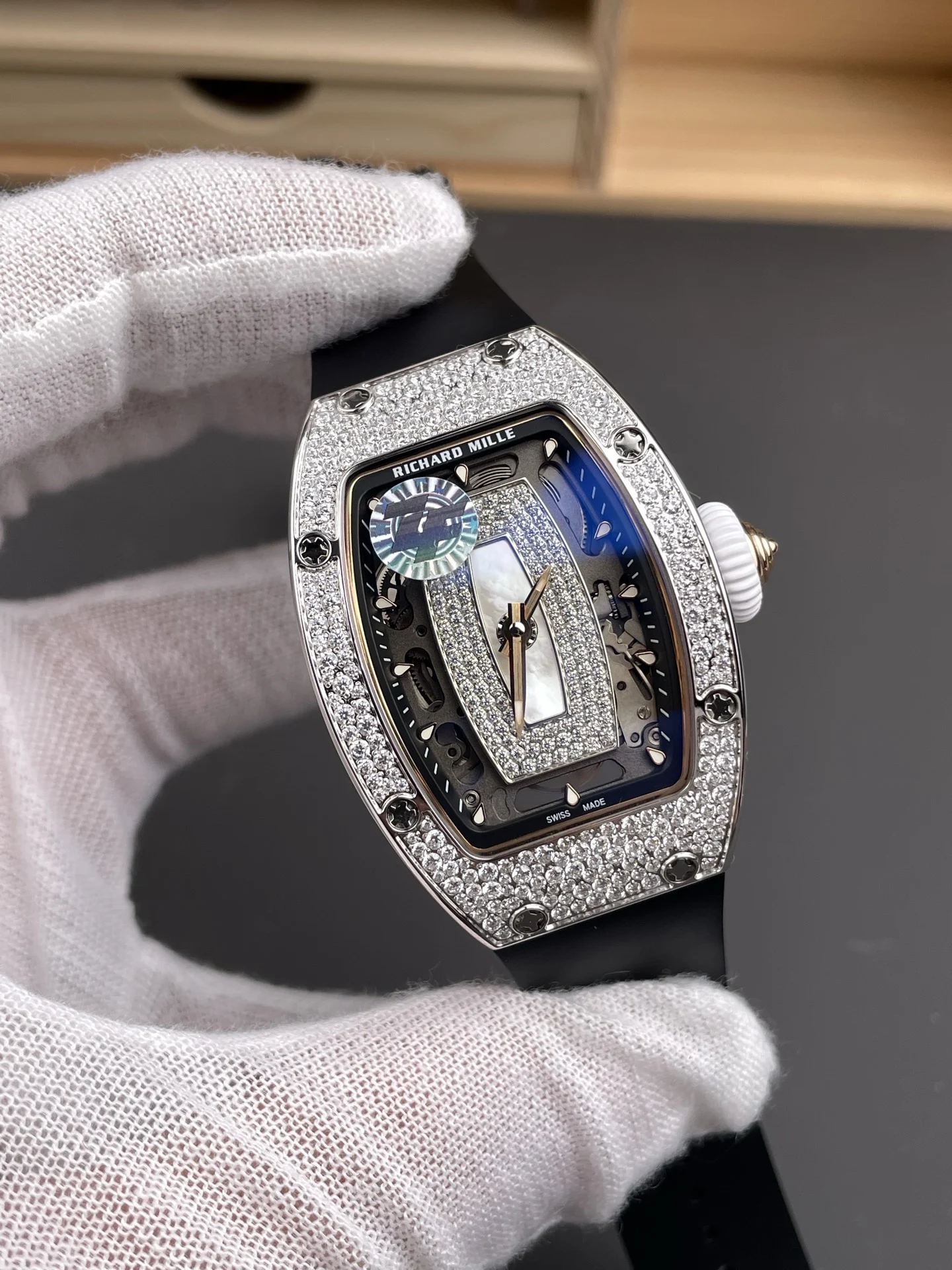 Richard Mille RM Black Dial RM 07-01 45mm — photographed off the sweep