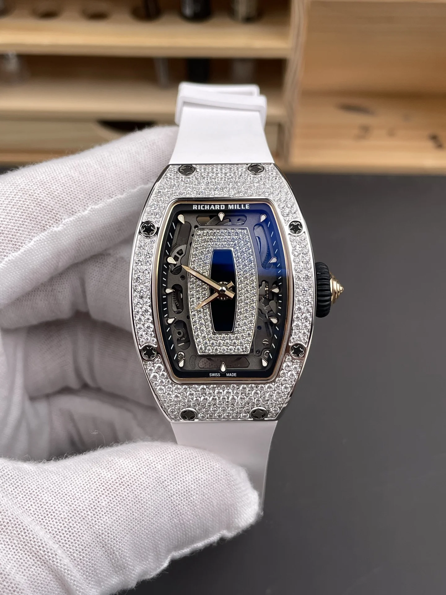 Richard Mille RM Black Dial RM 07-01 45mm — photographed off the sweep