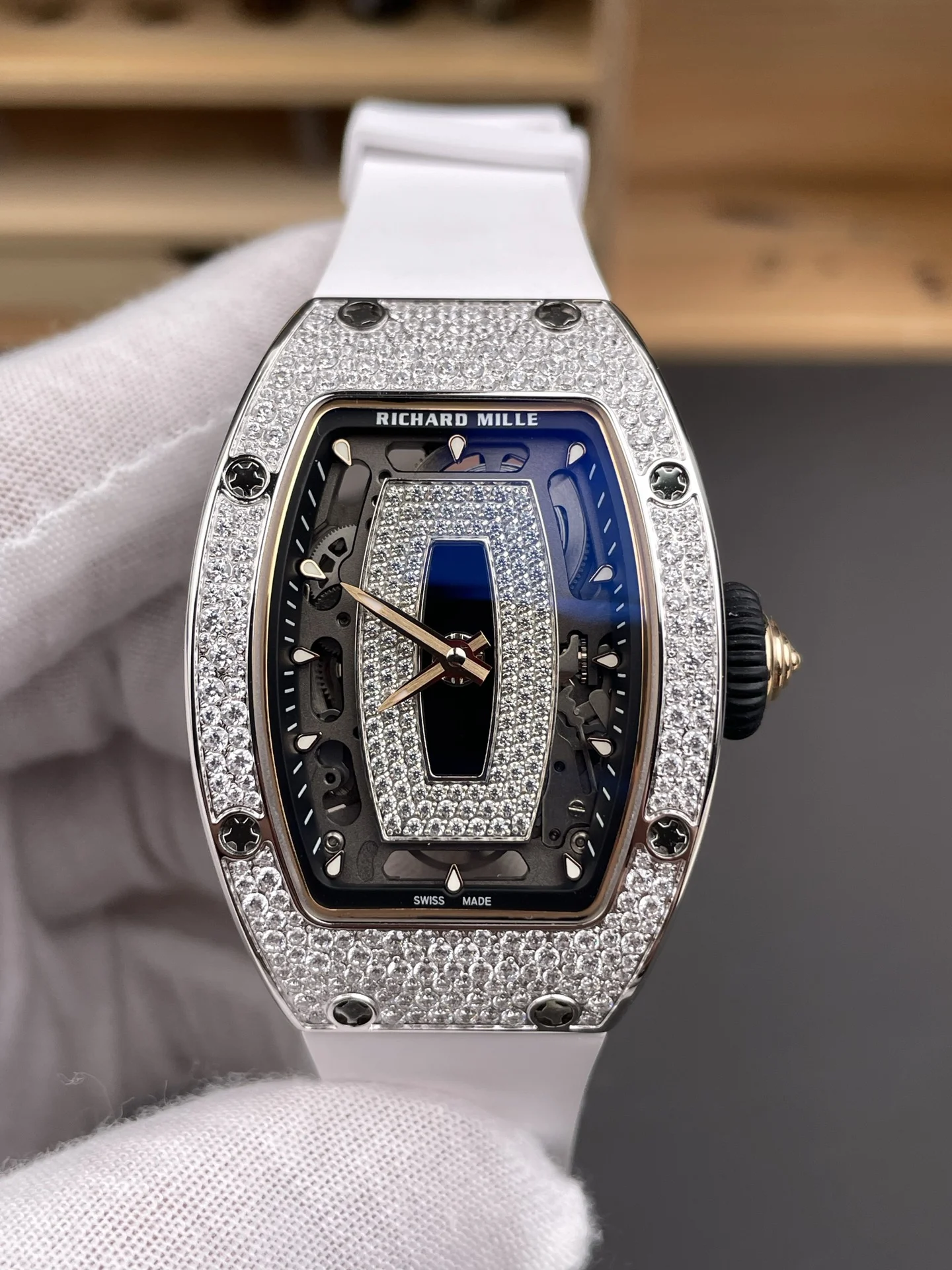 Richard Mille RM Black Dial RM 07-01 45mm — photographed off the sweep