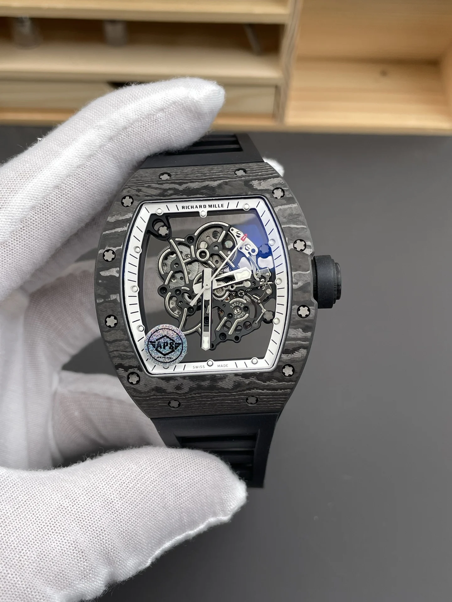 Richard Mille RM Carbon Black Dial RM 055 49.9 × 42.7mm