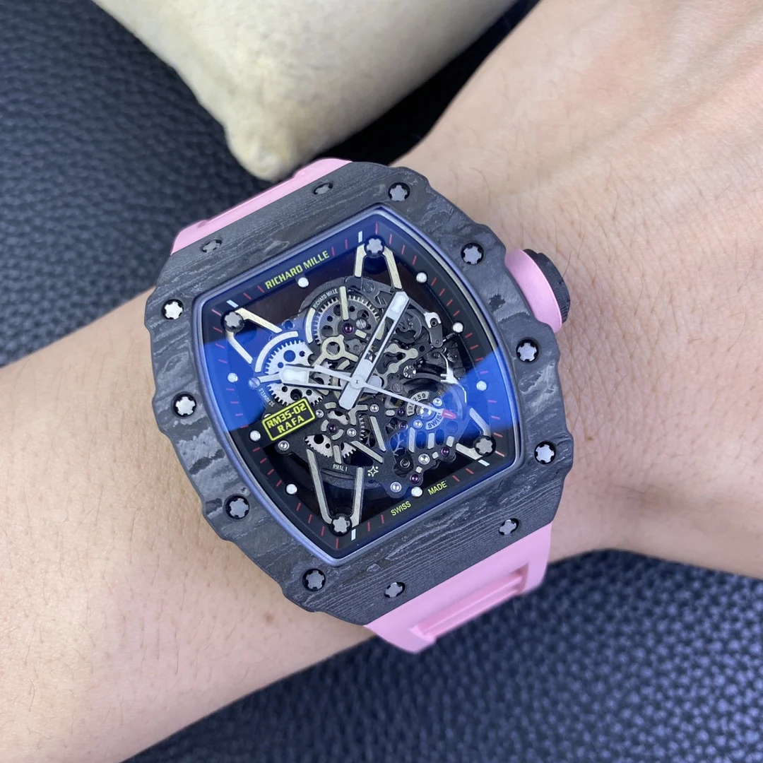 Richard Mille RM Carbon Black Dial RM 35-01 — photographed off the sweep