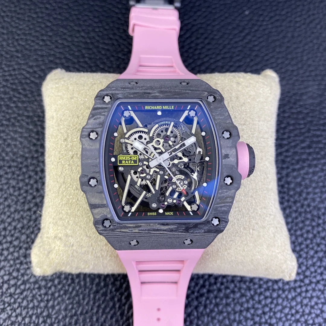Richard Mille RM Carbon Black Dial RM 35-01 — photographed off the sweep