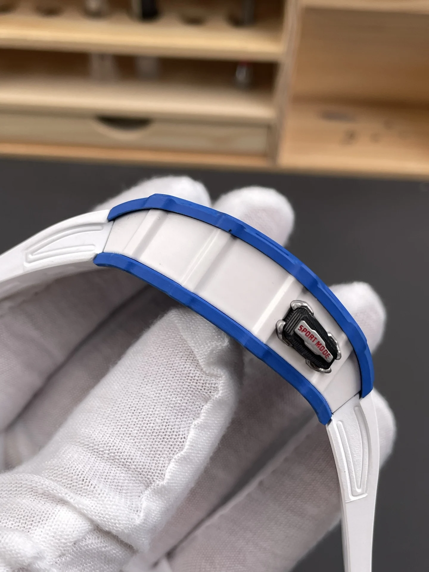 Richard Mille RM Carbon Blue Dial RM 35-03 — photographed off the sweep