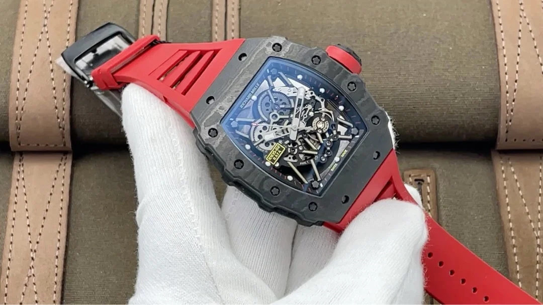 Richard Mille RM Carbon Green Dial RM 35-02 — photographed off the sweep