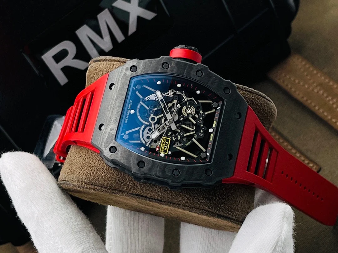 Richard Mille RM Carbon Green Dial RM 35-02 — photographed off the sweep