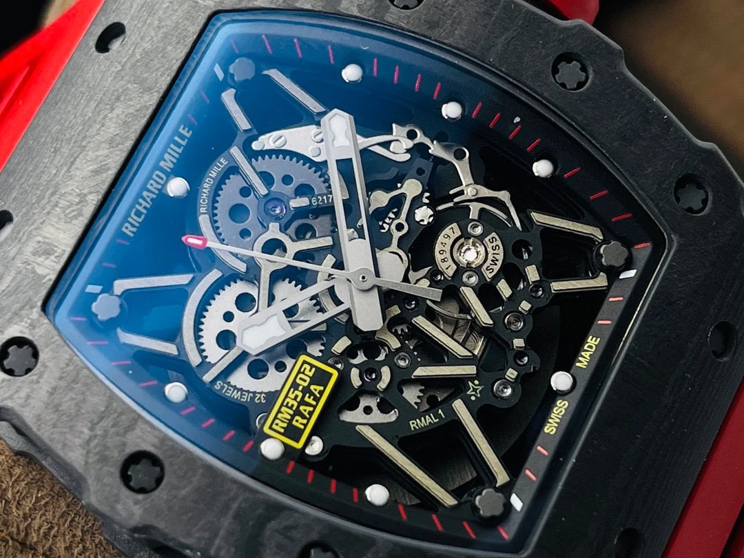 Richard Mille RM Carbon Green Dial RM 35-02 — photographed off the sweep