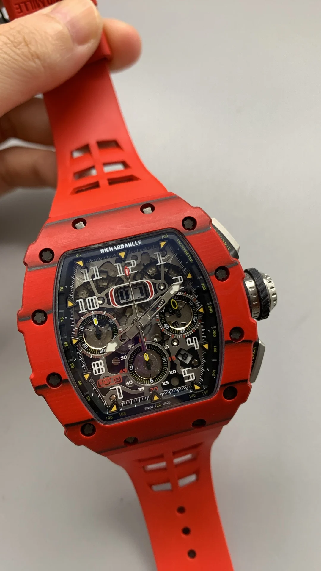 Richard Mille RM Carbon RM 11-03 — photographed off the sweep