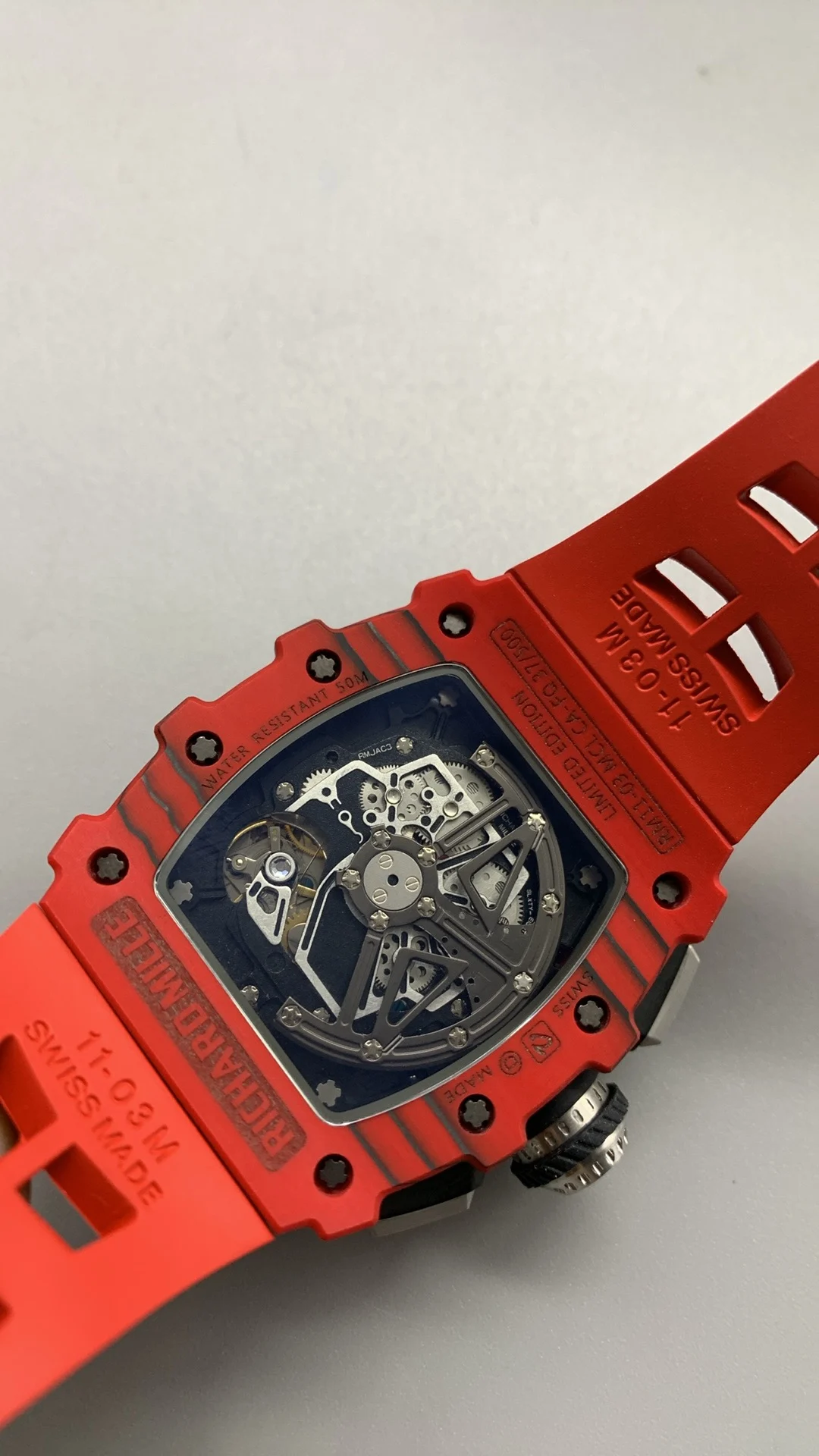 Richard Mille RM Carbon RM 11-03 — photographed off the sweep