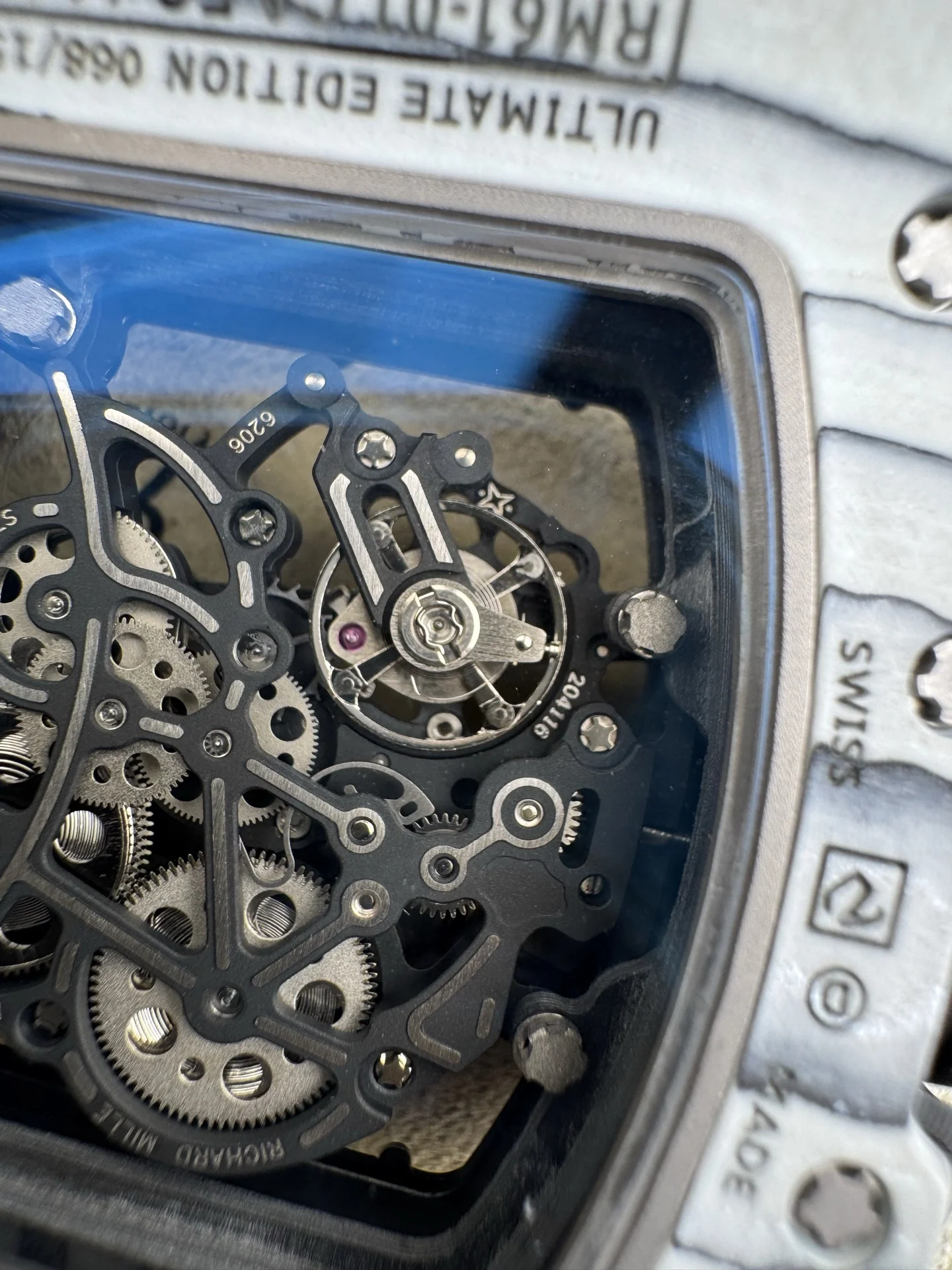Richard Mille RM Carbon RM 61-01 — photographed off the sweep