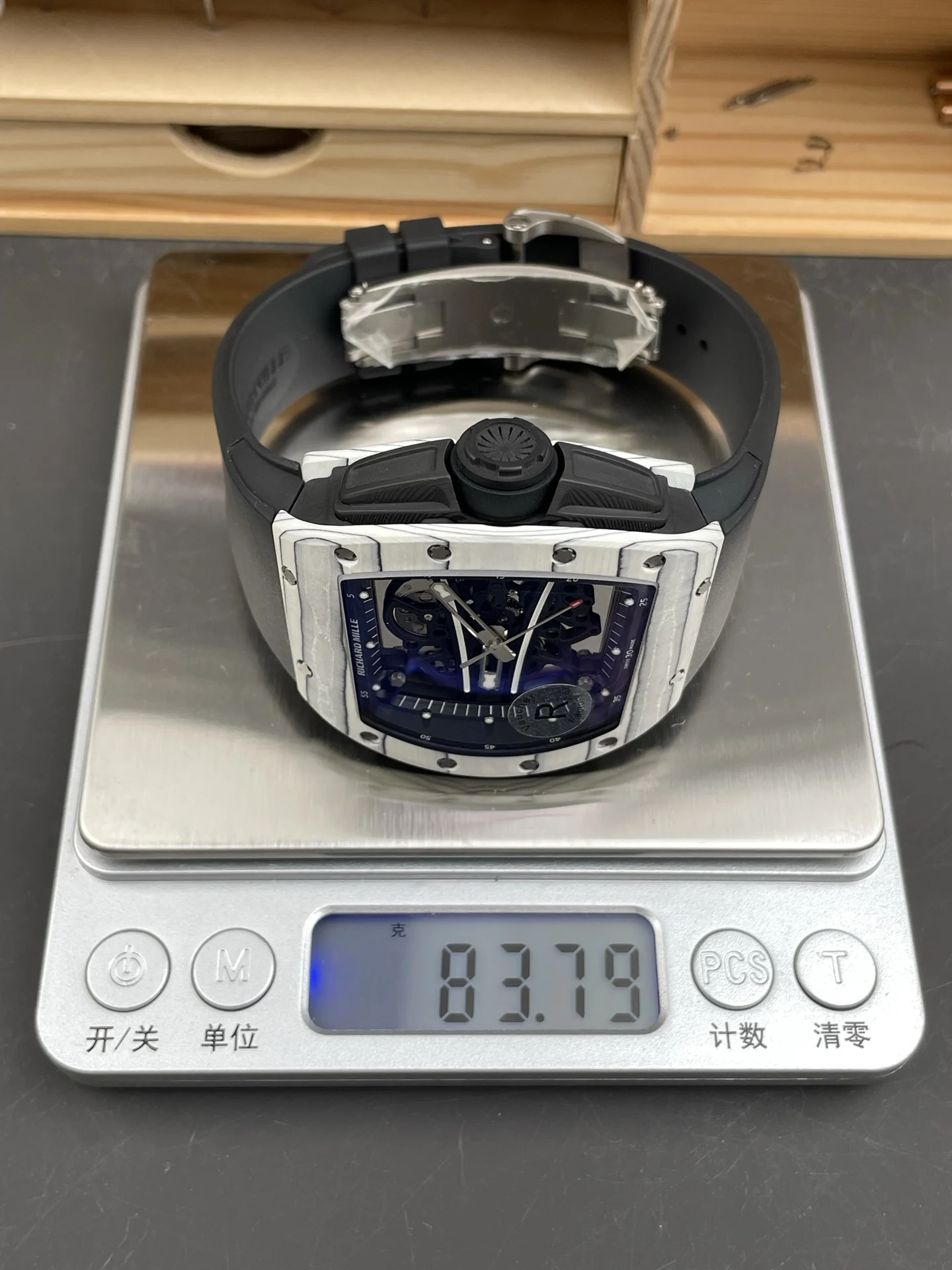 Richard Mille RM Carbon RM 61-01 — photographed off the sweep