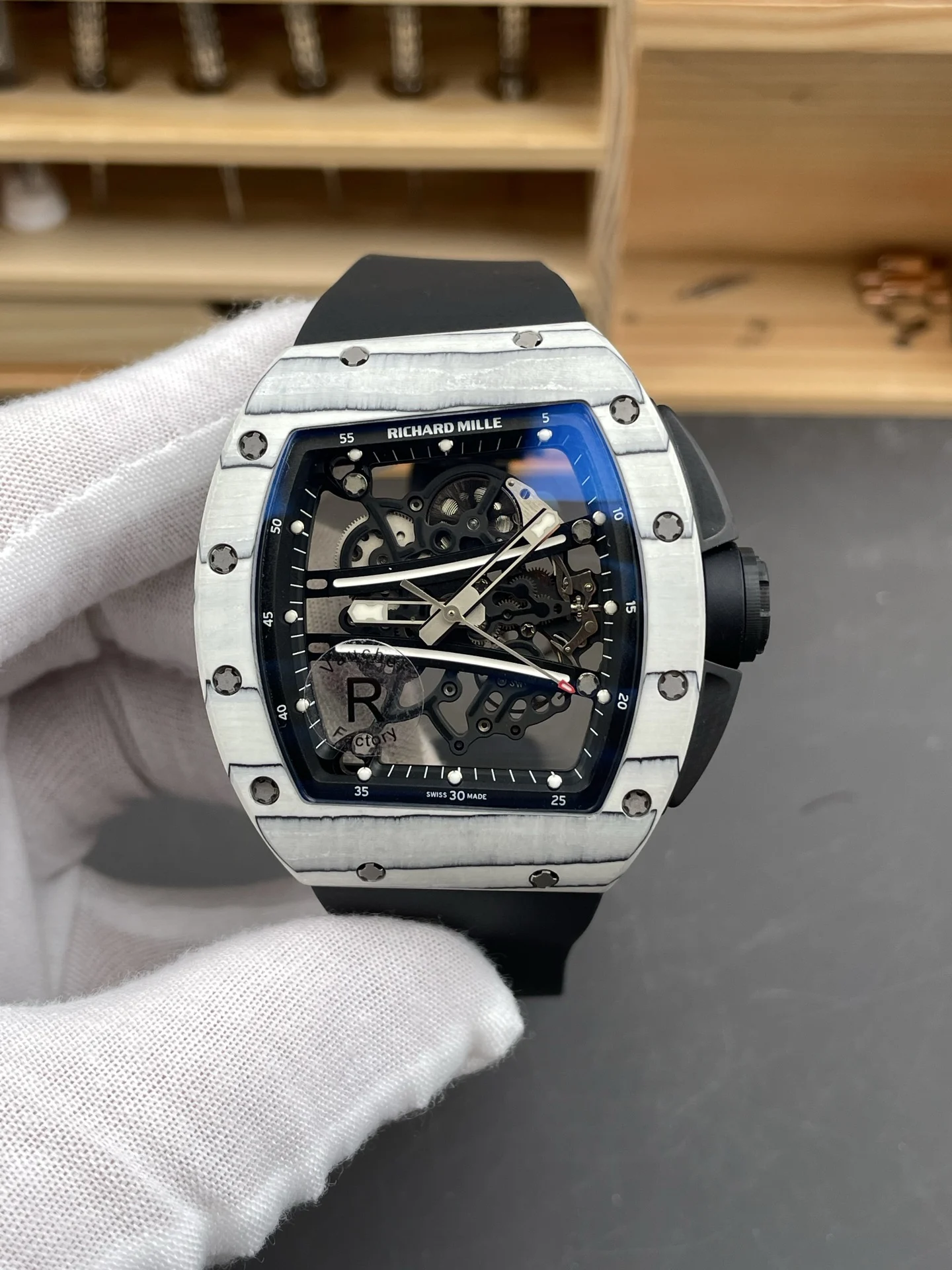 Richard Mille RM Carbon RM 61-01 — photographed off the sweep