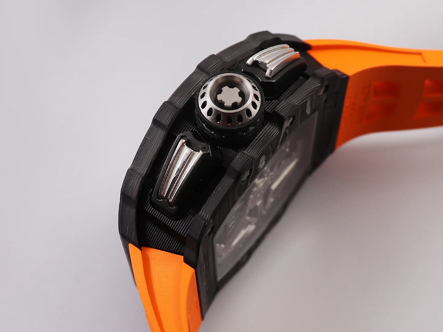 Richard Mille RM Carbon White Dial RM 011 — photographed off the sweep