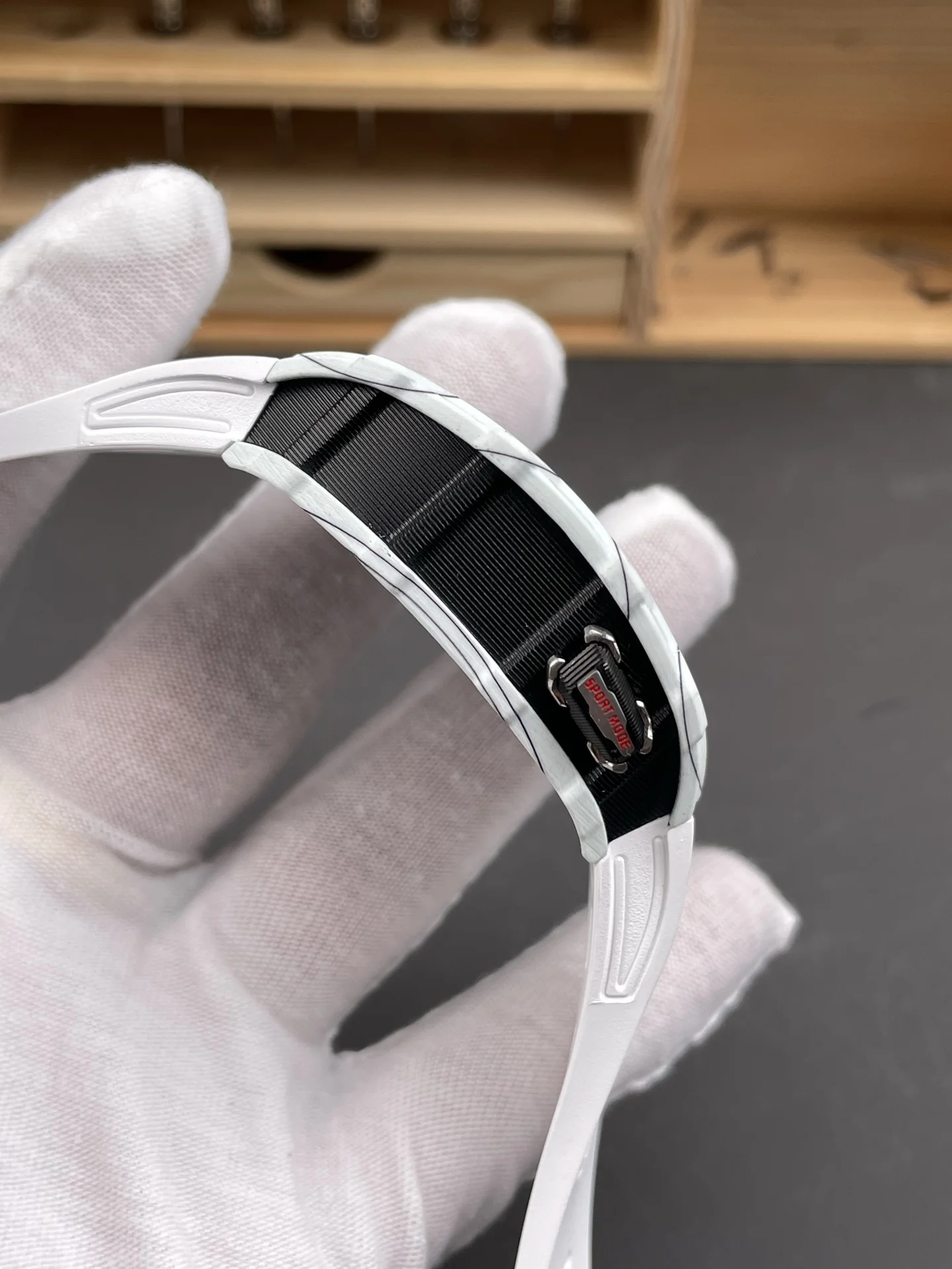Richard Mille RM Carbon White Dial RM 35-03 — photographed off the sweep