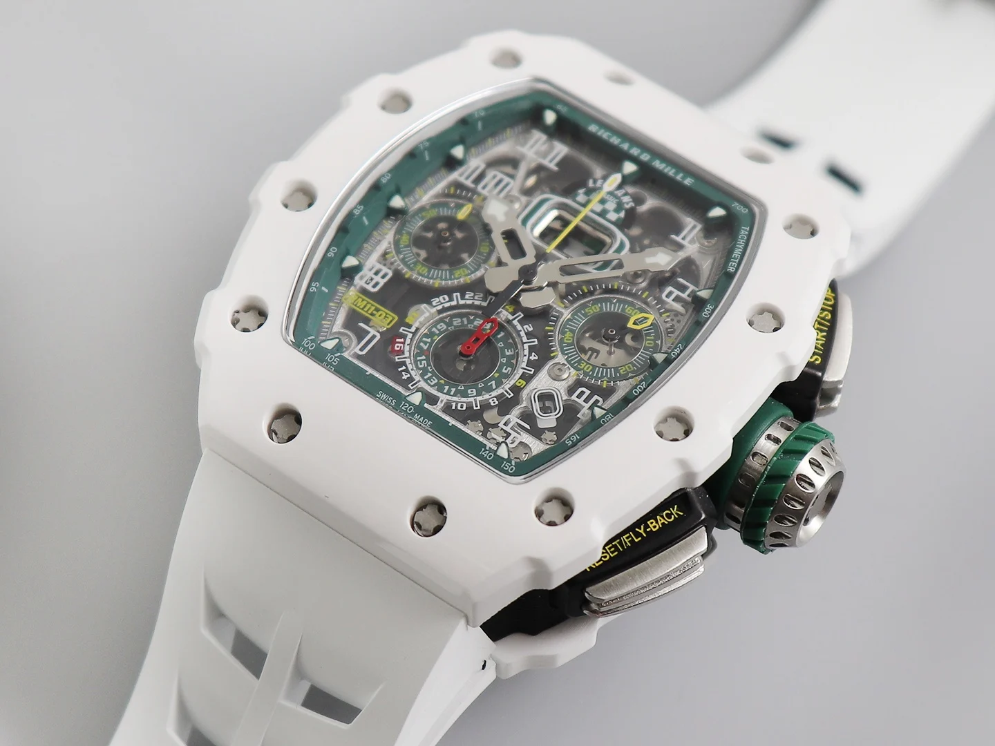 Richard Mille RM Ceramic RM 011 — photographed off the sweep