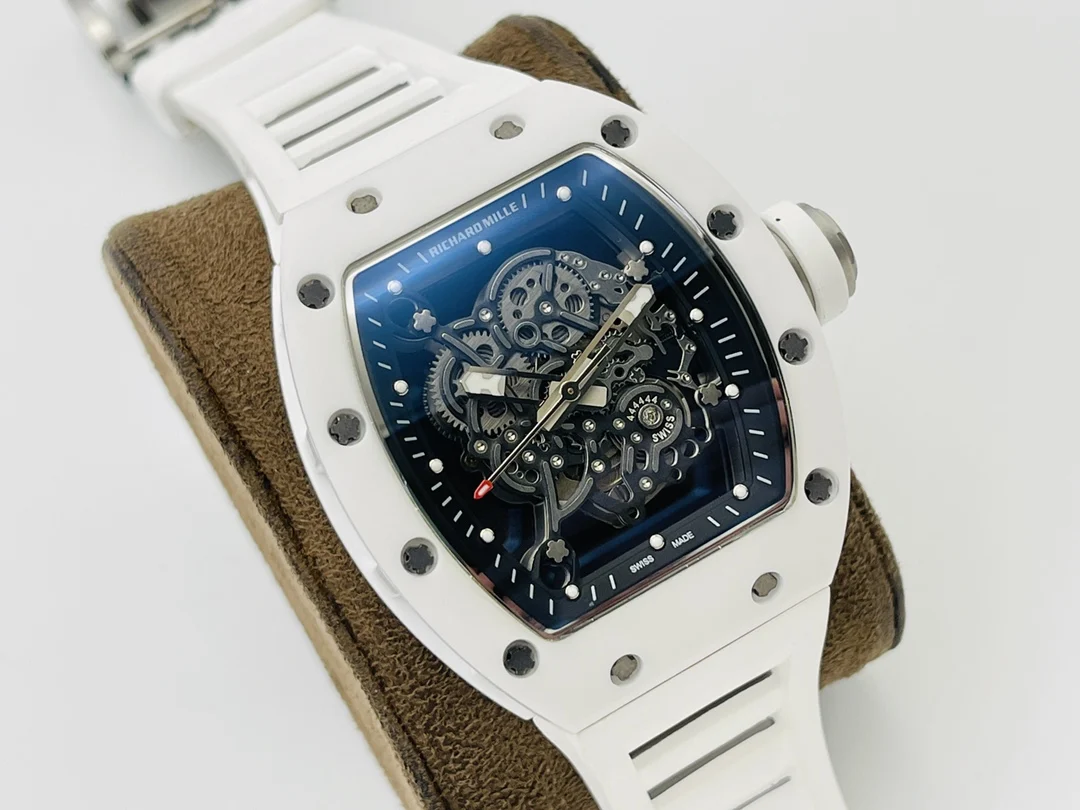 Richard Mille RM Ceramic White Dial RM 055 — photographed off the sweep