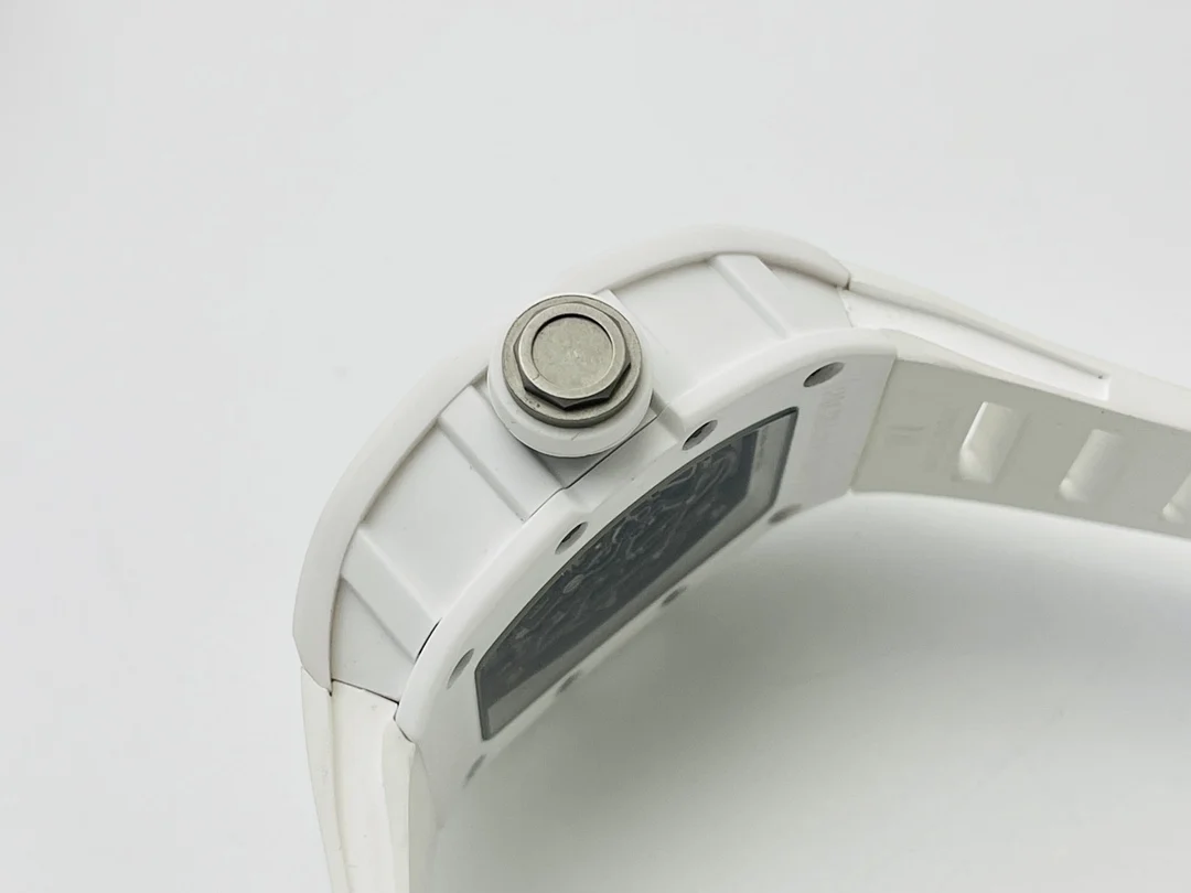 Richard Mille RM Ceramic White Dial RM 055 — photographed off the sweep