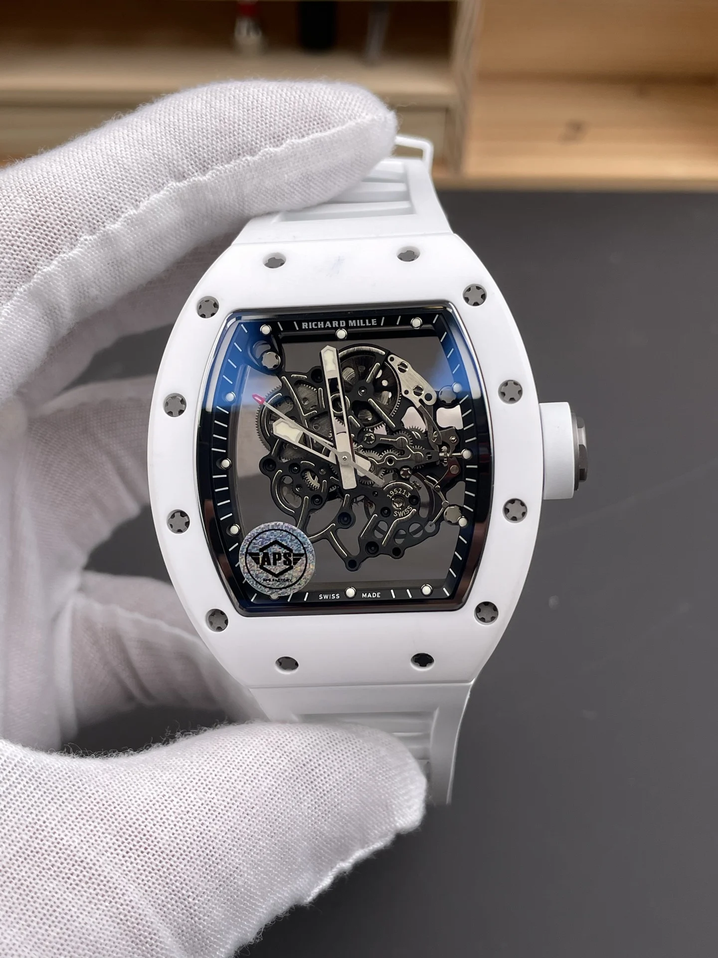 Richard Mille RM Ceramic White Dial RM 055 49.9 × 42.7mm