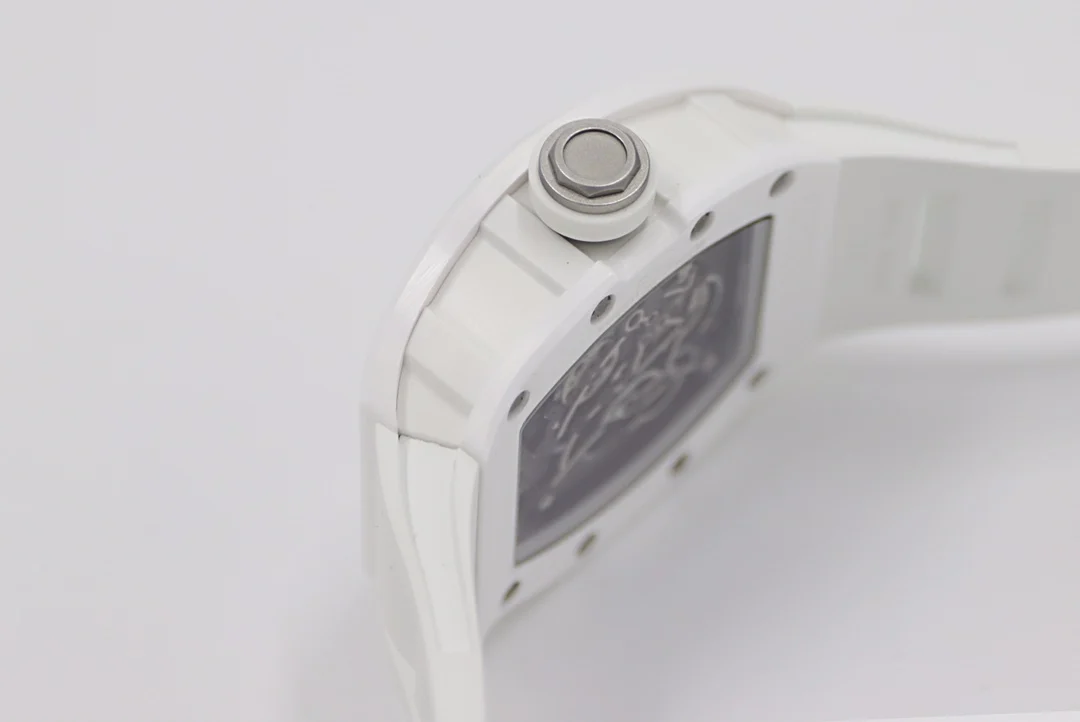 Richard Mille RM Ceramic White Dial RM 055 β photographed off the sweep