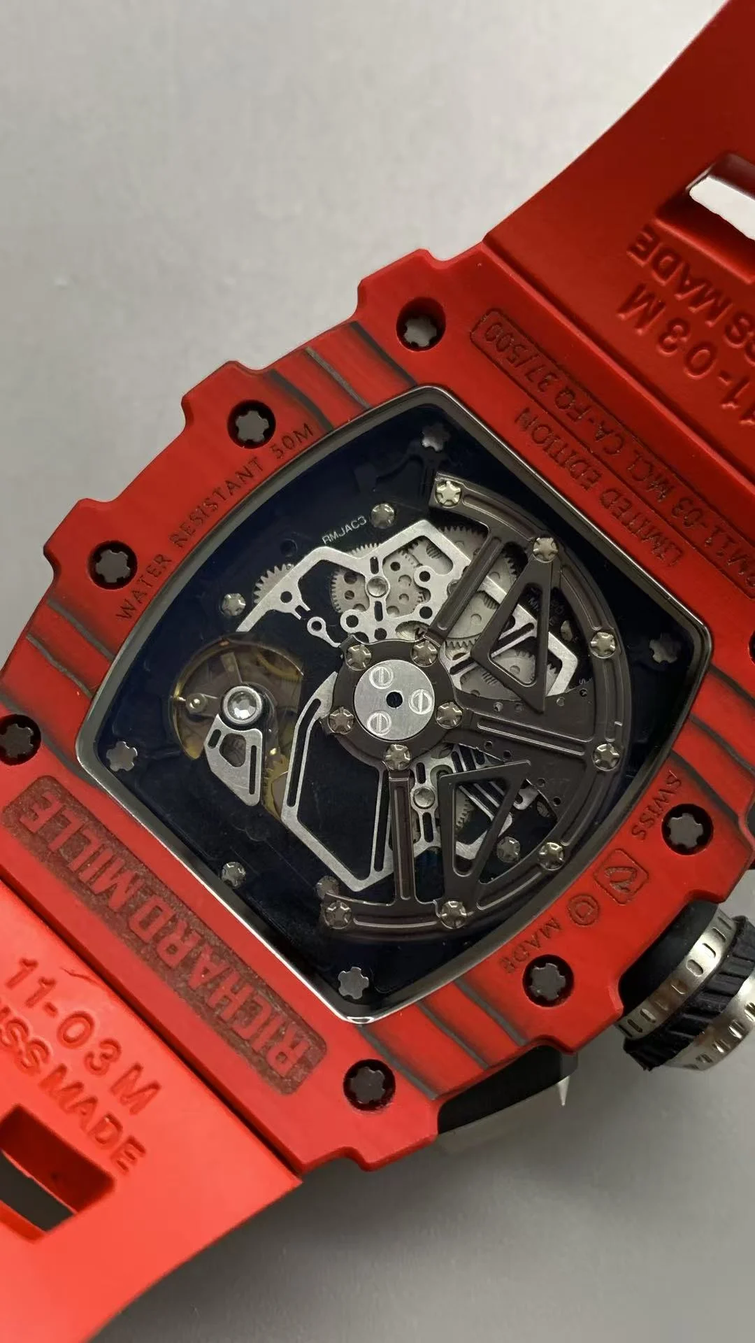 Richard Mille RM RM 11-03 — photographed off the sweep