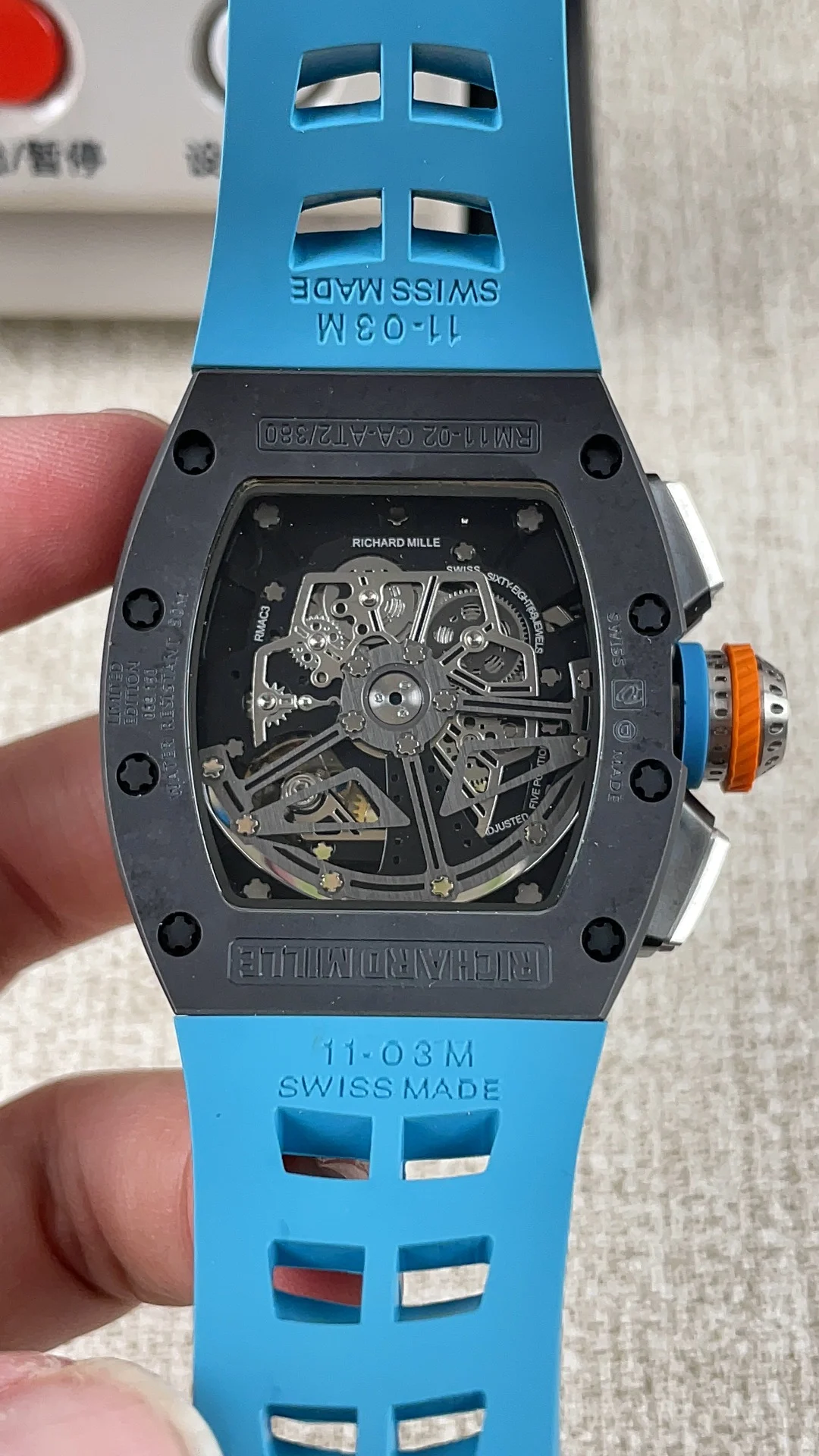 Richard Mille RM RM 11-05 — photographed off the sweep