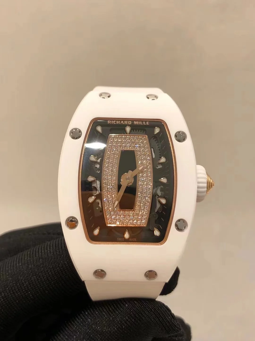 Richard Mille RM Rose Gold RM 07-01 — photographed off the sweep