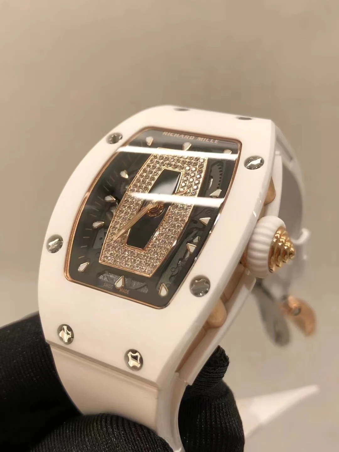Richard Mille RM Rose Gold RM 07-01 — photographed off the sweep