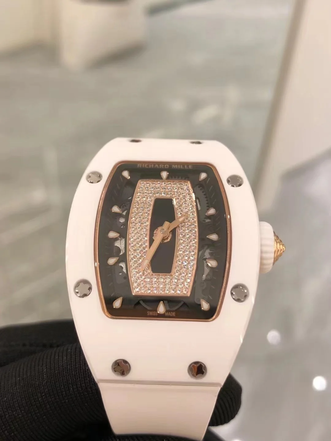 Richard Mille RM Rose Gold RM 07-01 — photographed off the sweep