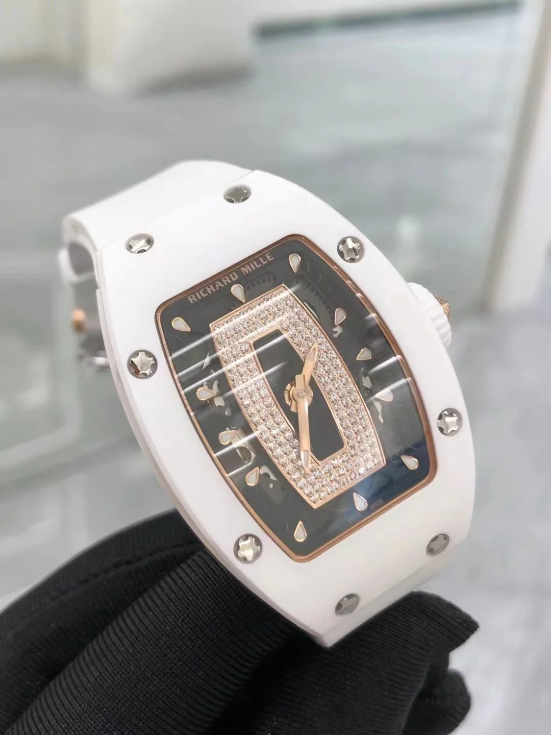 Richard Mille RM Rose Gold RM 07-01 — photographed off the sweep