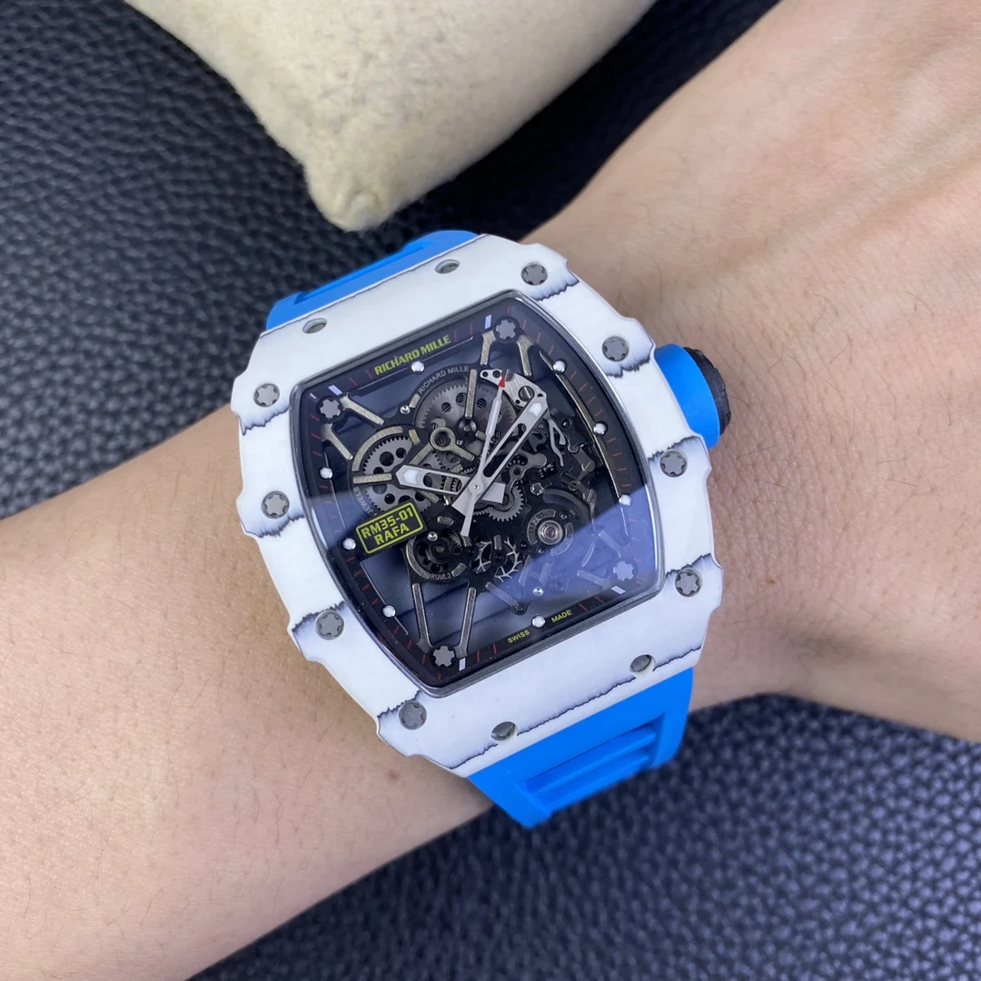 Richard Mille RM Titanium Black Dial Diamond-Set RM 35-01 — photographed off the sweep